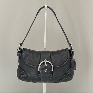 Vintage Y2K Coach Soho Black Leather Shoulder Bag